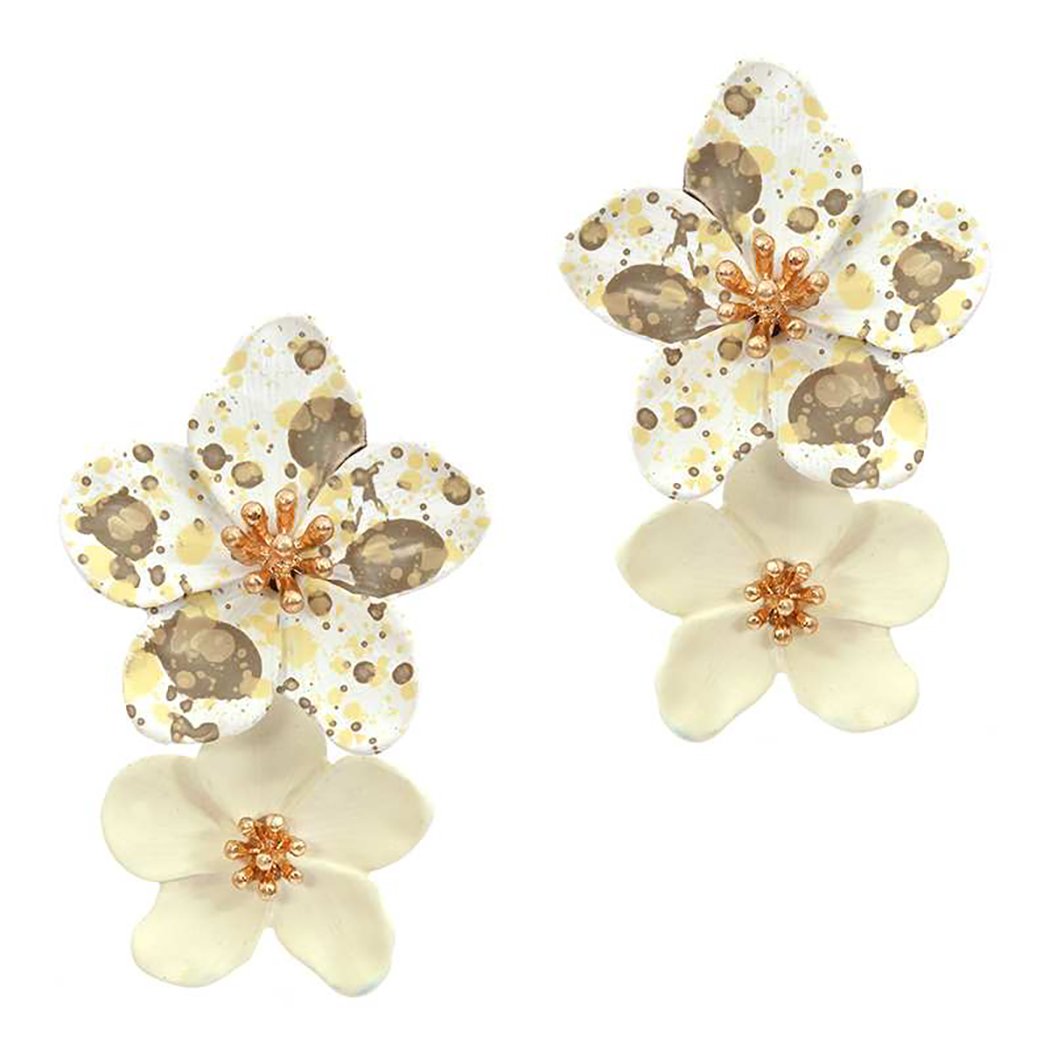 LOUIS VUITTON gold-tone metal BLOOMING Dangle Earrings For Sale at