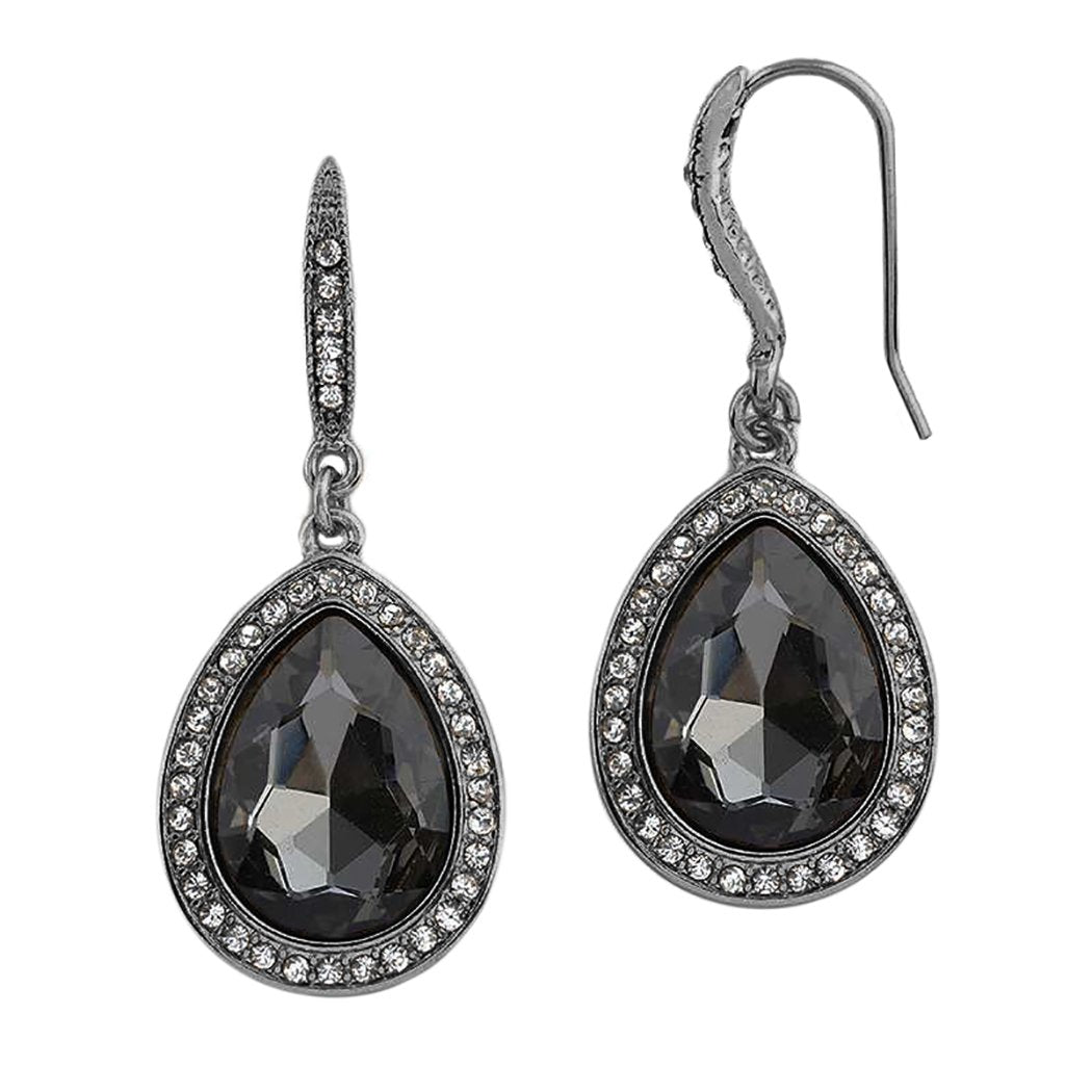 Buy Muli Collection Iconic Squared Pave Earrings - Silver