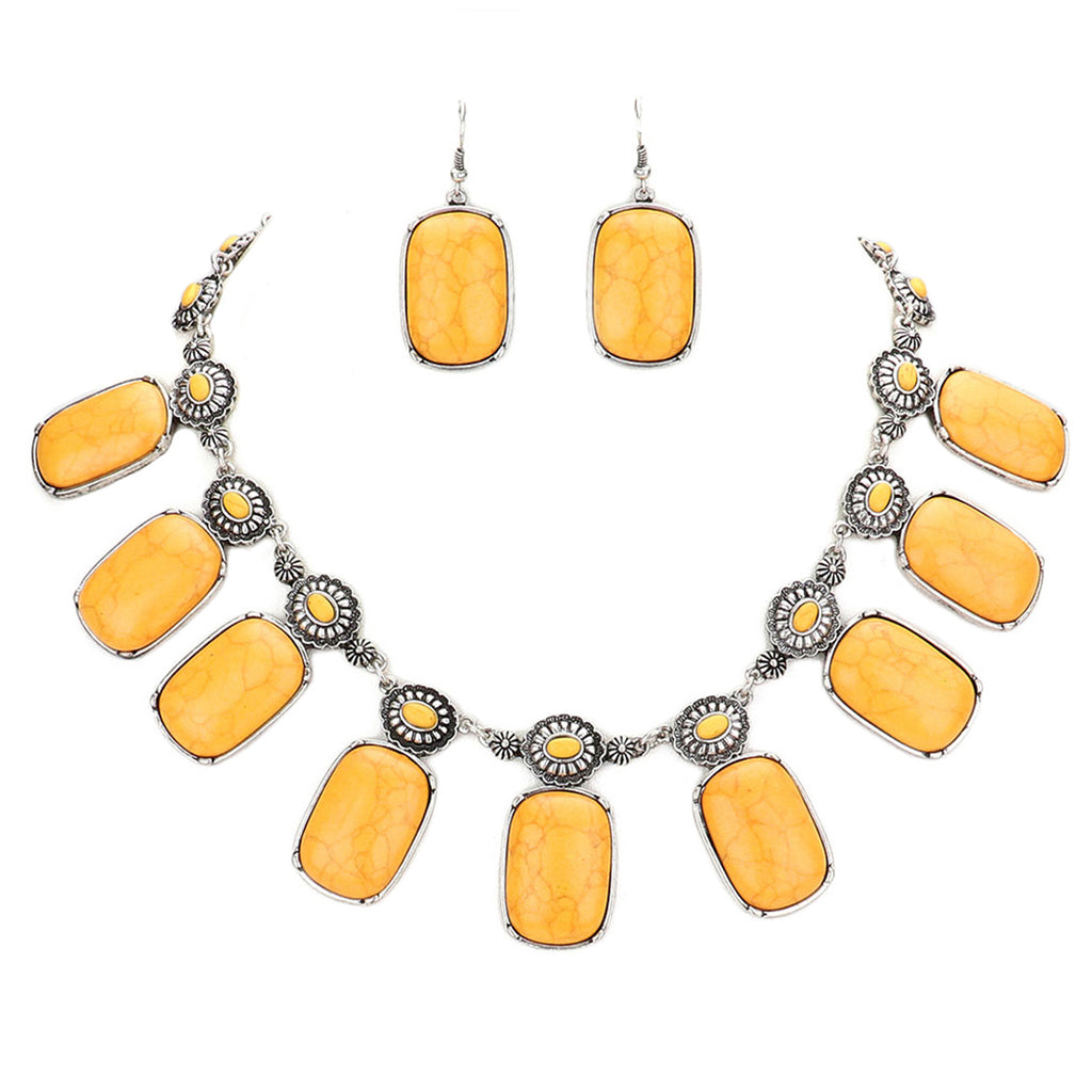 mustard statement necklace