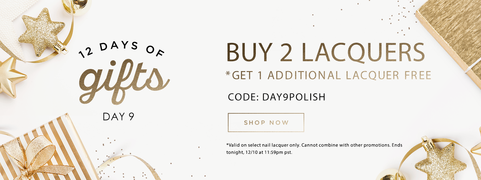 12 Days of Gifts: Day 9 - Buy 2 Lacquers, Get An Additional 1 Free