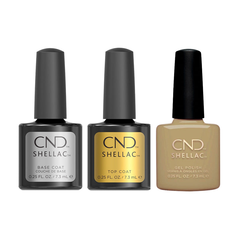 CND - Shellac Combo - Base, Top & Gilded Sage – Sleek Nail