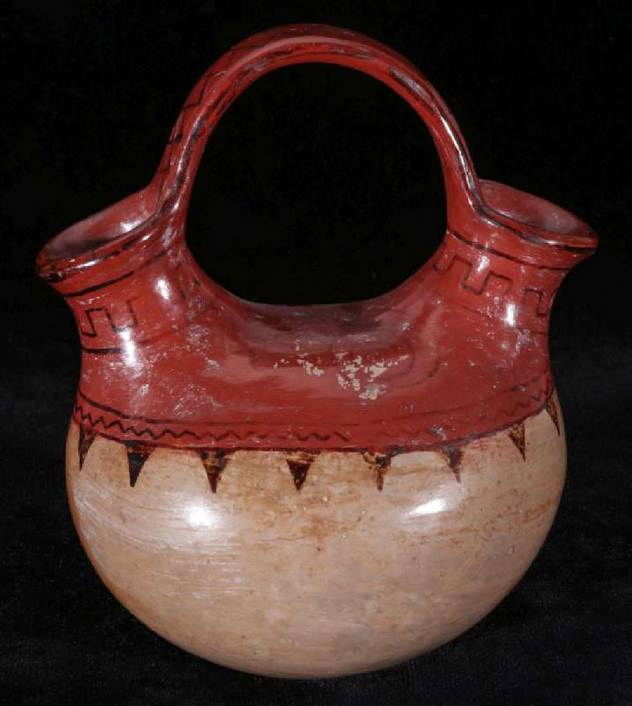 Native American, Vintage Maricopa Pottery Wedding Vase, Ca