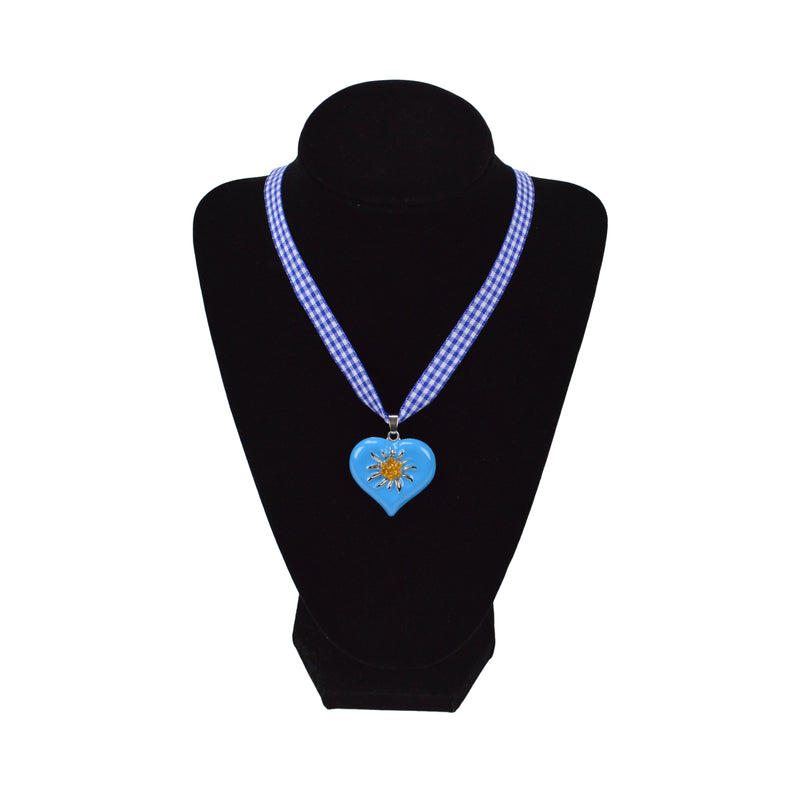 Edelweiss Blue Heart Necklace