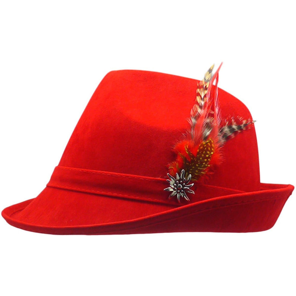 Make a Bold Statement with This Red Colored Fedora Hat