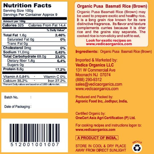 34 Basmati Rice Nutrition Label Label Design Ideas 2020 0889