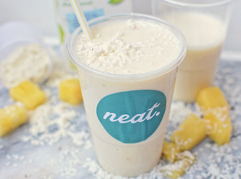 Pina Colada Protein Shake Recipe | Neat Nutrition. Clean, Simple, No-Nonsense.