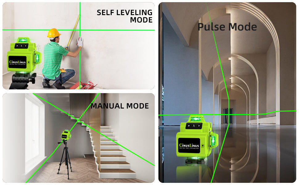 Laser Level - CinusLinus Laser Level 360 Self Leveling with Laser Level - CinusLinus Laser Level 360 Self Leveling with