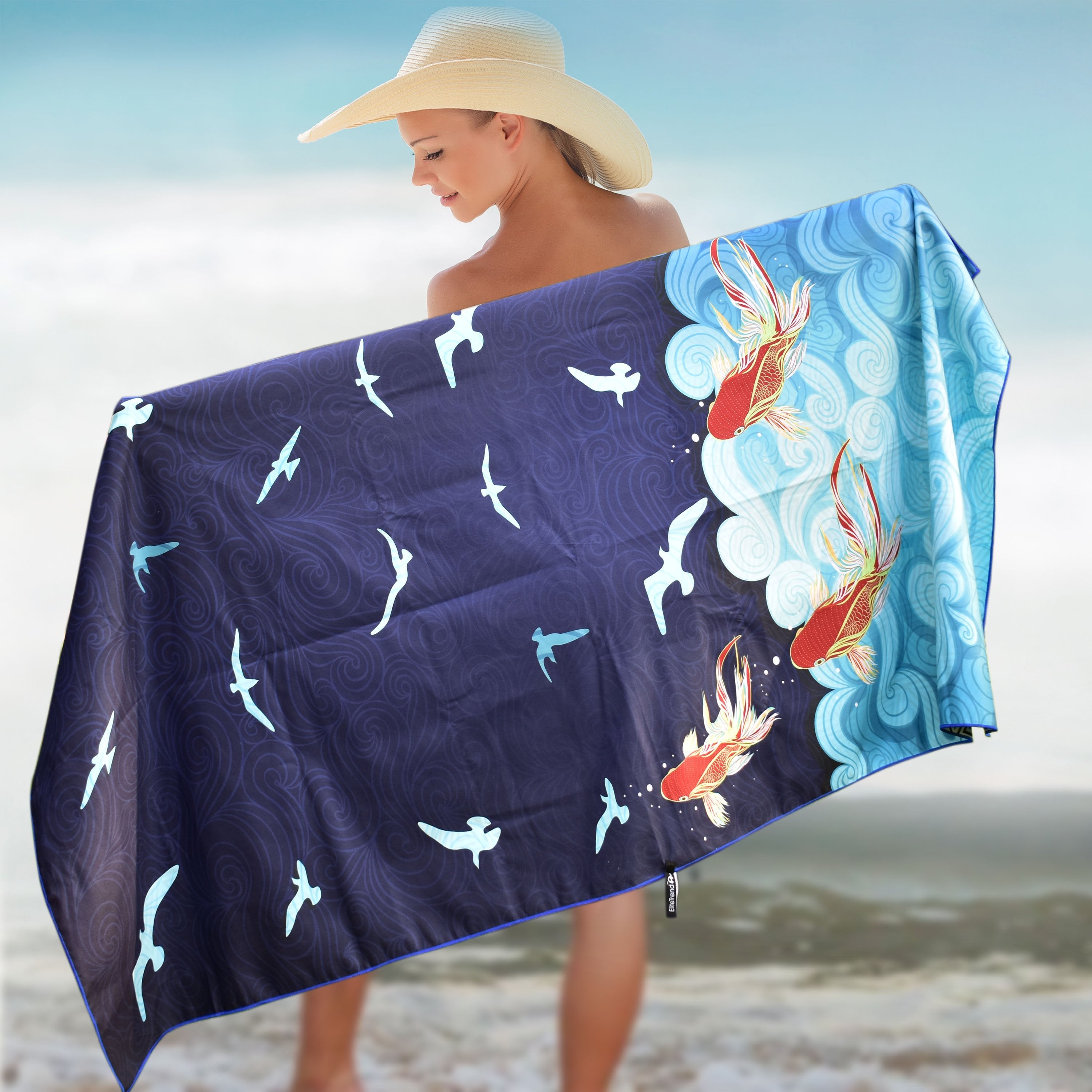 Beach Towel - Koi Fish (78x35 inches)