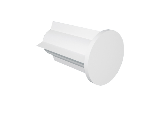 Century Pipe End Cap White PHRC