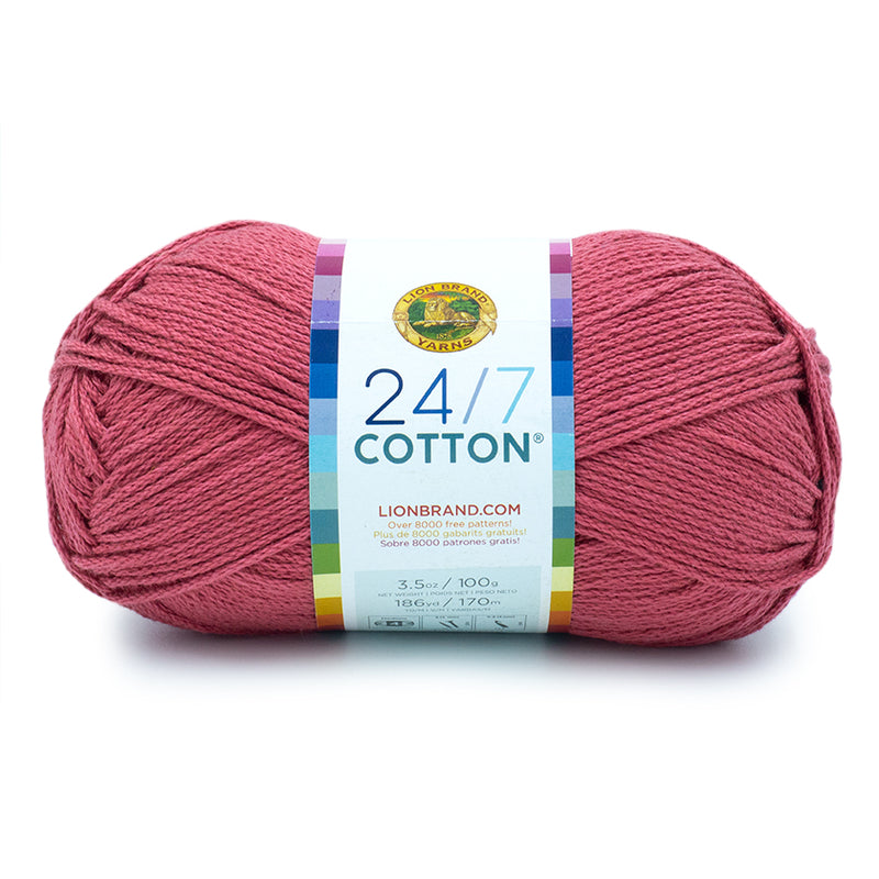 Lion Brand 24 7 Cotton 100 Cotton 100g 10 Ply KNITTING CO   Terracotta 1600x 