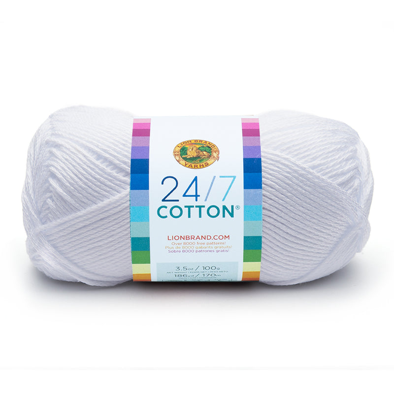 Lion Brand 24/7 Cotton 100% Cotton, 100g, 10-Ply | KNITTING CO.