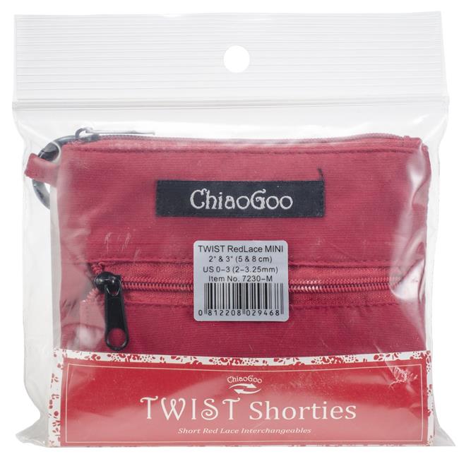 ChiaoGoo Twist Red Shorties Set available at Knitnstitch