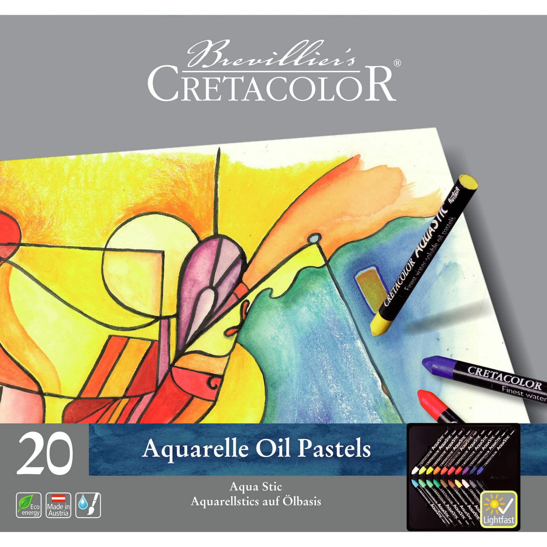 Cretacolor Aqua Stic Watersoluble Oil Pastel Sets - Choose Your Size  10/20/40