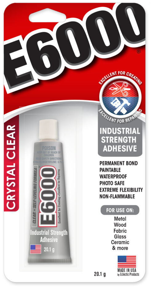 Eclectic E6000 Spray Adhesive Glue, Low Odor, Clear, 8 fl. oz.