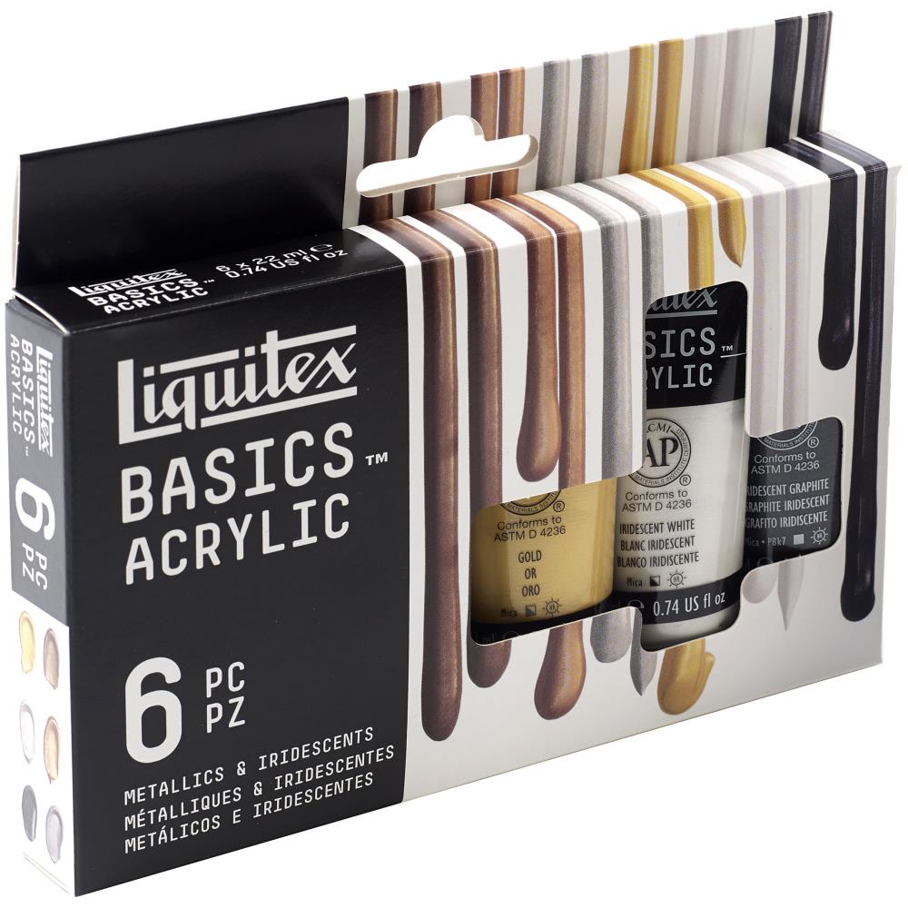 Tubes de peinture acrylique - Liquitex - Basics Acrylic - 6 couleurs - 22ml