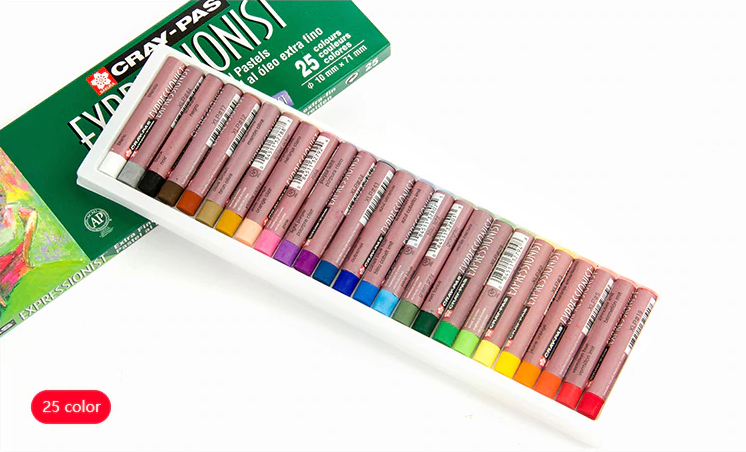 Sakura Cray-pas Oil Pastel Square Sticks 25 Total Art Supplies – Tacos Y Mas