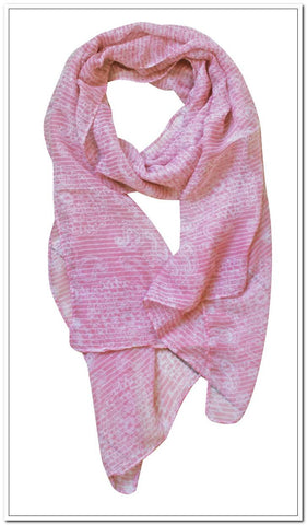 Fashion Scarf - Pink Paisley