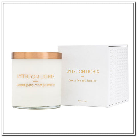 Sweet Pea & Jasmine - Luxe Candle by Lyttleton Lights - 810g - Divine!