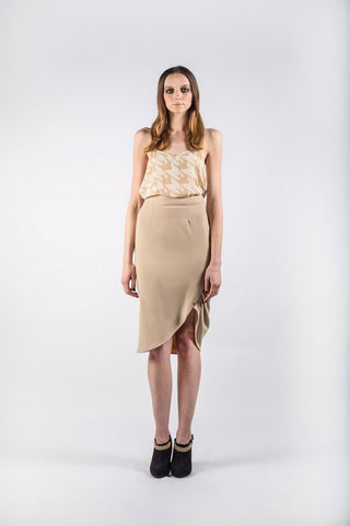 Draped Cocoon Skirt