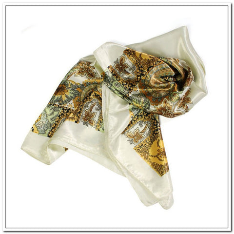 Scarf - Ivory - Stunning Print! - FashionLife
 - 1