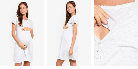 Jacklyn Short Sleeve Maternity & Nursing Dress