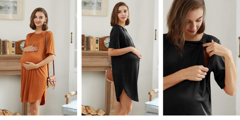 Destinee Maternity & Nursing Dress