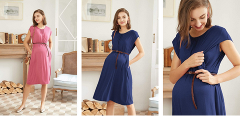 Deryn Bamboo Maternity & Nursing Dress