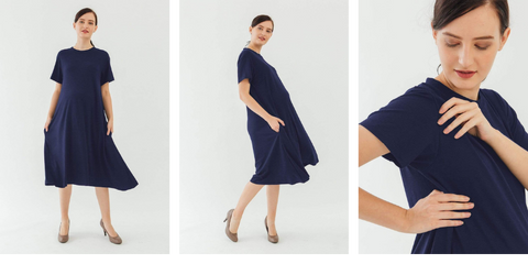 Bonnie Short Sleeves Maternity & Nursing Dress