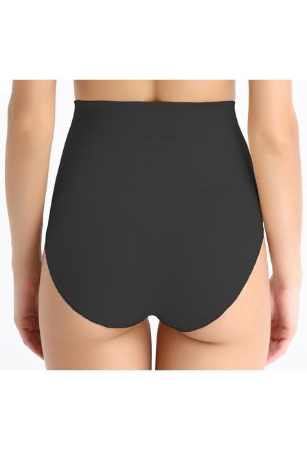 Panty Slip with Mid-waist Black. Milavitsa.