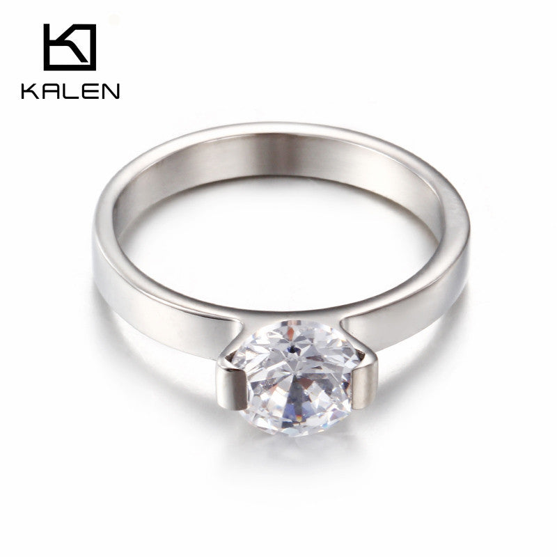 Kalen New Fashion Dubai  Gold Color Rings  Stainless Steel 