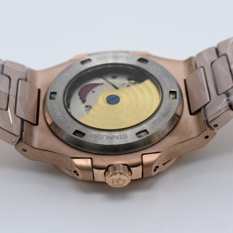 Jam Tangan Pria Model Mewah Warna  Rose  Gold  Stainless 