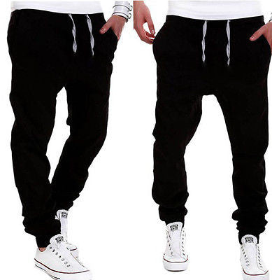 black khaki jogger pants