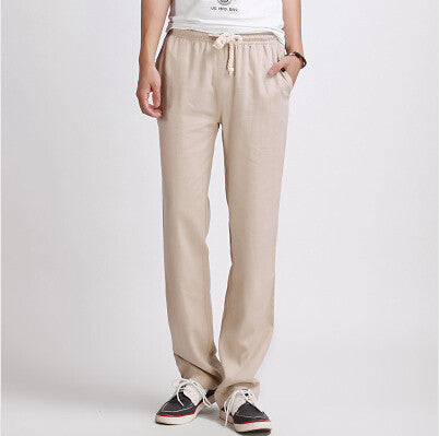 cream colored sweatpants