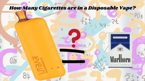 how many cigarettes are in a disposable vape?