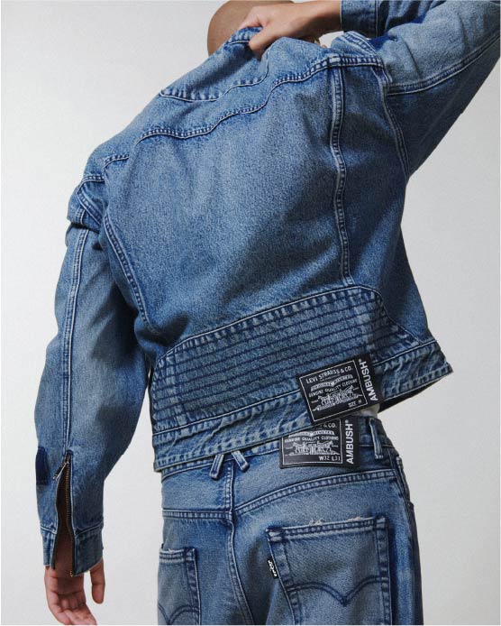 Model styled in Levi's x Ambush biker jacket and jeans - Levi's Hong Kong