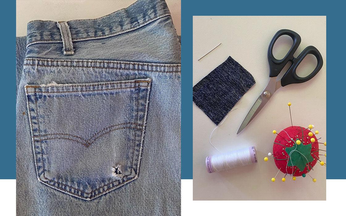 levis hongkong - how to repair a hole in your pocket - materials