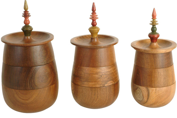 Wooden 'Rohida Shikhar Tiffins' by AnanTaya Decor