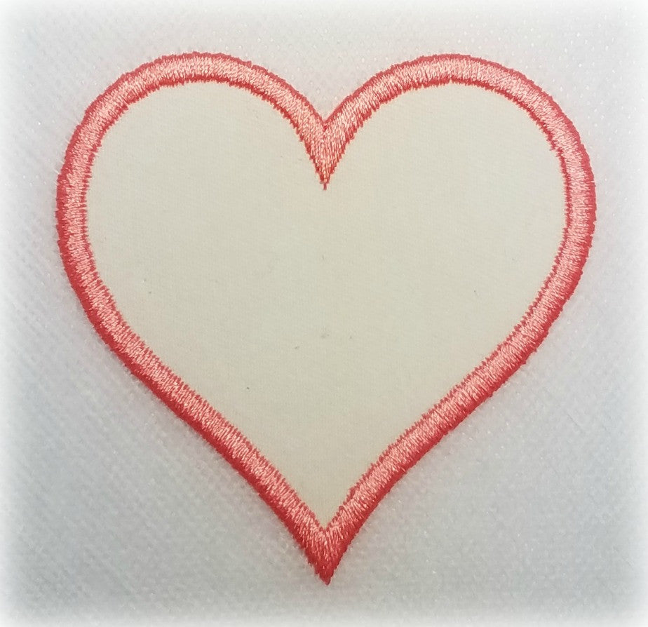 Patch 3 inch Heart - Blank | A Stitch in Time Embroidery Designs