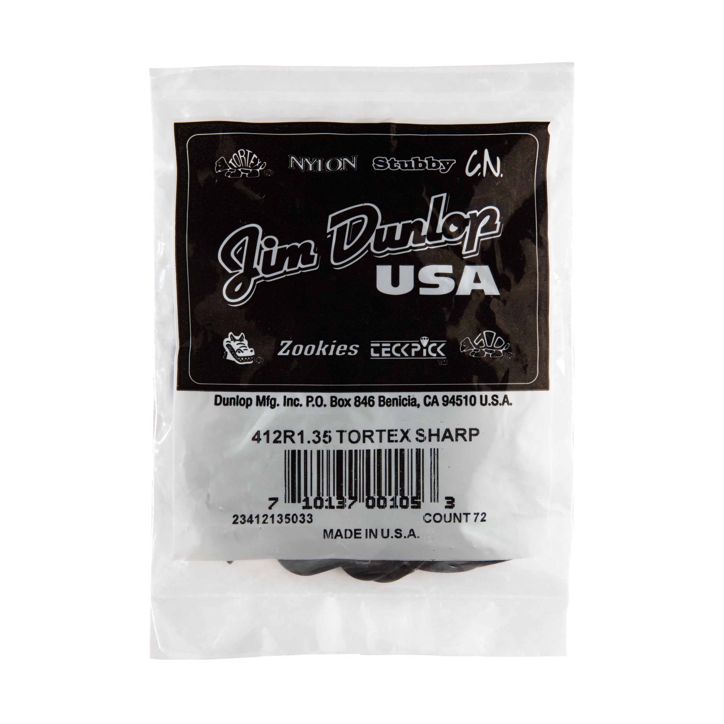 DUNLOP TORTEX 1.35mm SHARP GUITAR PICK REFILL BAG 72-PACK - 412R135 4-string-long-scale-tapewound and an advanced corrosion resistance