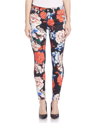7 For All Mankind - Mid Rise Skinny Ankle in Peony Floral