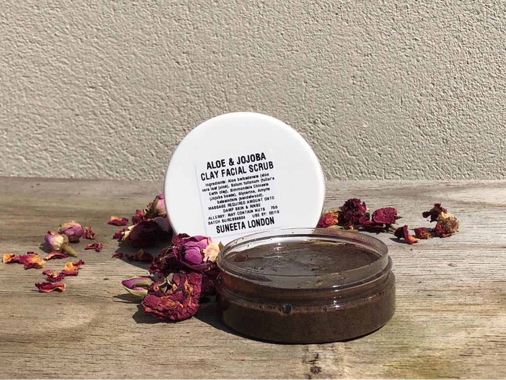 aloe jojoba clay scrub no microbeads