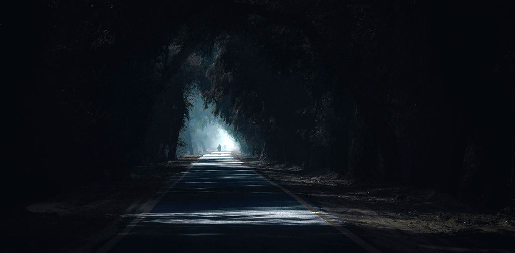 A misterious dark road