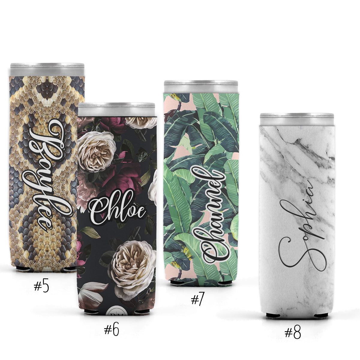 personalized slim can koozies