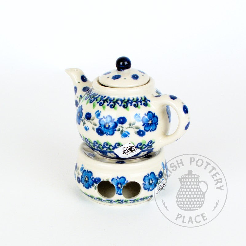 Mini Teapot & Warmer - Traditional Peacock