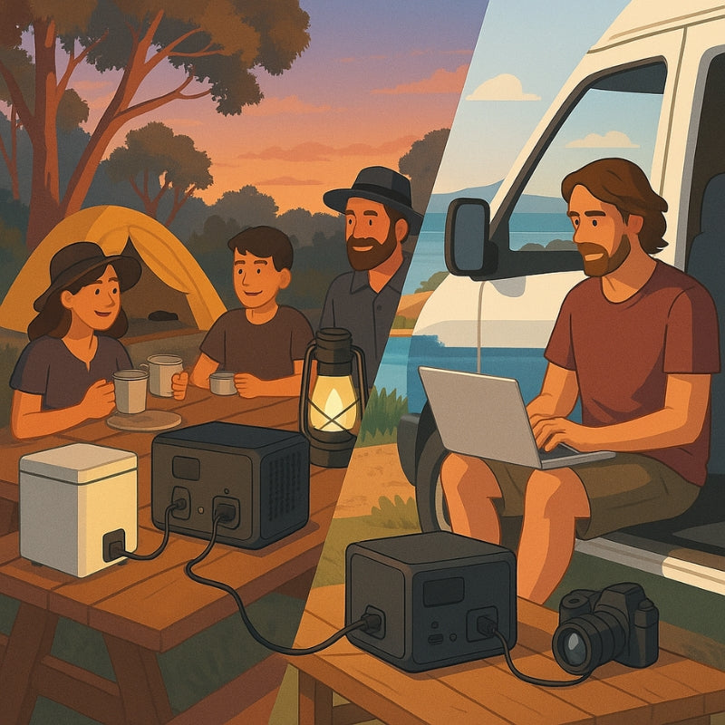 Portable power station for camping and remote work outdoors