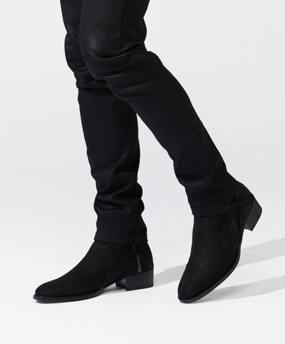 Bowie Mid - Black Oiled Suede - Grand Voyage