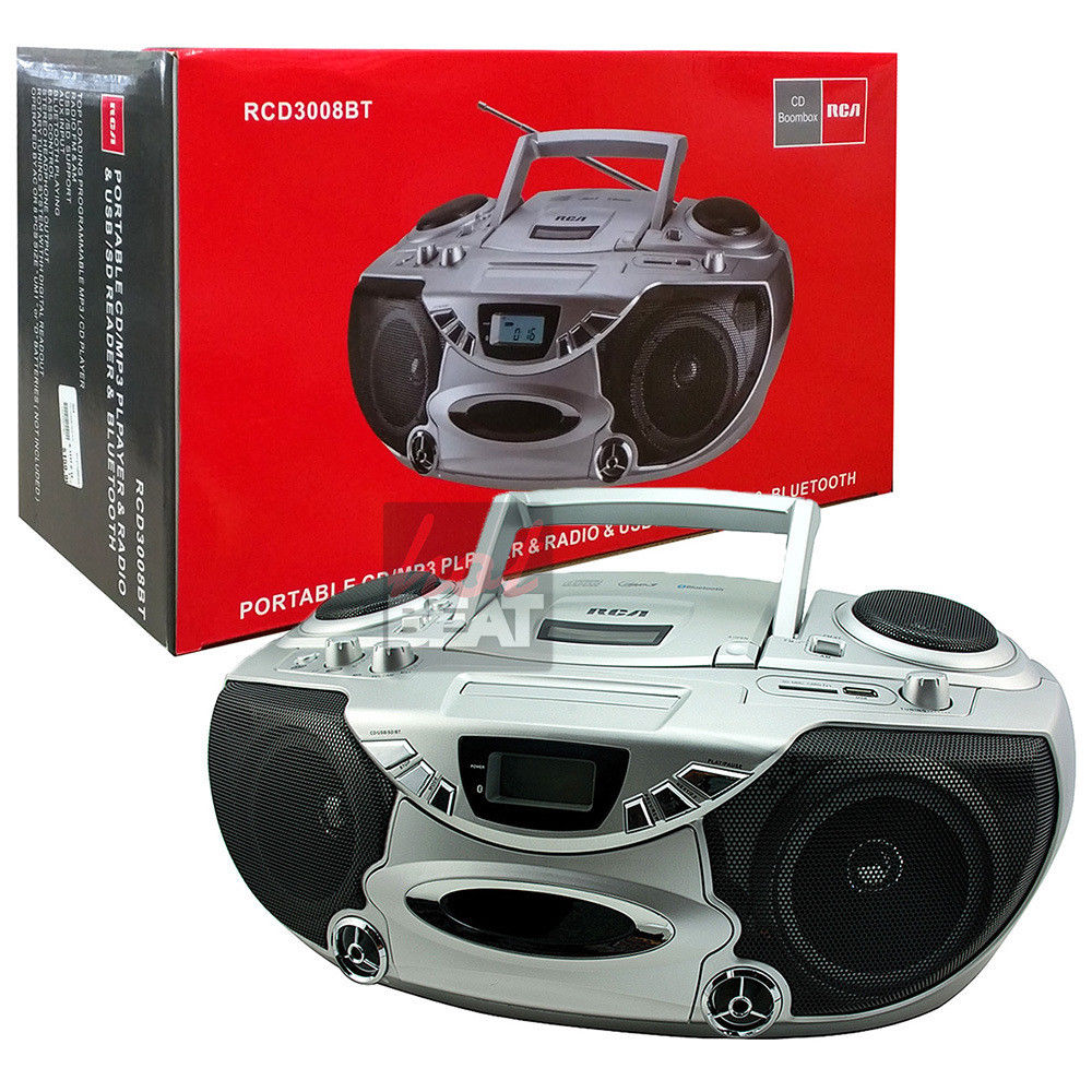 RCA CD Player Boombox Bluetooth MP3 SD MMC USB AM/FM Radio AUX BASS 11 –  Hot Beat Electronics