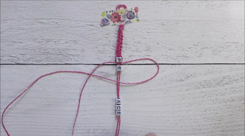 DIY Macrame Friendship Bracelet with Alphabet Beads