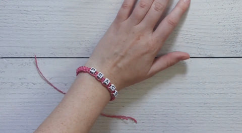 DIY Adjustable Friendship Bracelet with Alphabet Beads – Hemptique