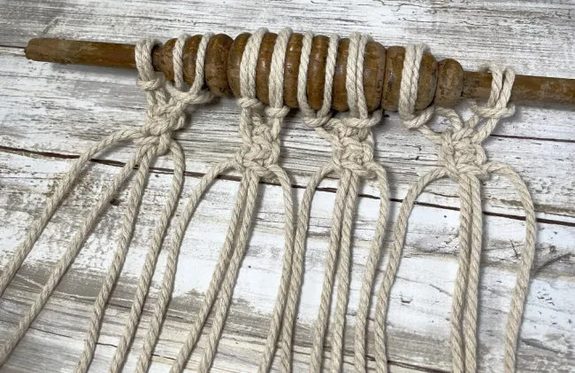 Easy Macrame Wall Hanging on Repurposed Antique Spindle - Laura Kelly's  Inklings